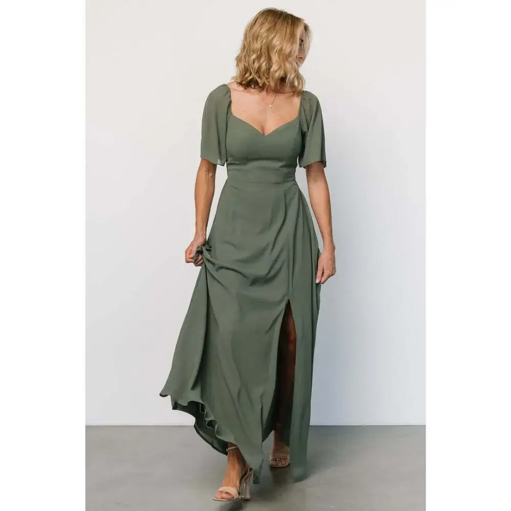 Baltic Born Sierra Sweetheart Maxi Dress | Dark Sage Size L - Picture 5 of 5